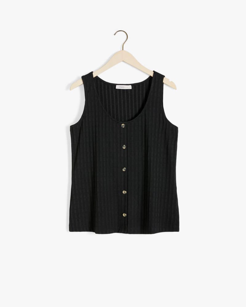 Front of plus size Miranda Ribbed Scoop-Neck Tank Top by Addition Elle | Dia&Co | dia_product_style_image_id:137729